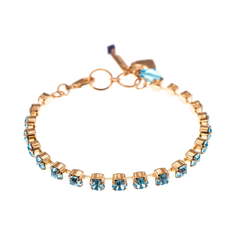 Bratara placata cu Aur roz de 24K, cu cristale originale,