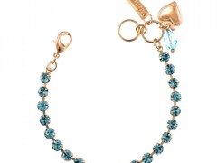 Bratara placata cu Aur roz de 24K, cu cristale originale